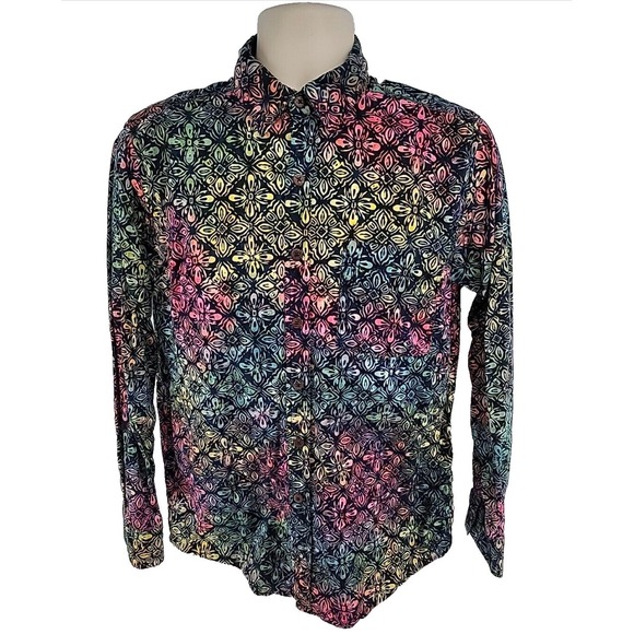 Pete Huntington Other - Pete‎ Huntington Bali Hawaiian Floral Shirt 2XL Long Sleeve Colorful Vacation